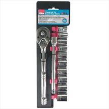 Hilka 12 pce 3/8" Dr Socket Rack Metric