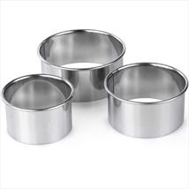 Tala Stainless Steel Pastry Cutters Plain Pk of 3