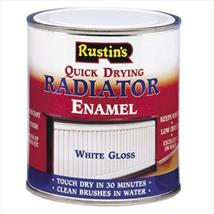 Rustins Quick Dry Radiator Enamel Paint Gloss White 250ml