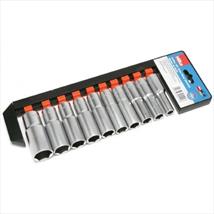 Hilka 10 pce 1/2" Drive Deep Sockets Metric