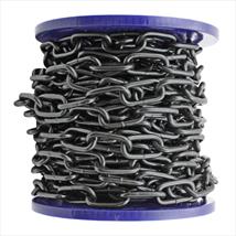 Steel Welded Straight Link Chain Black 6mm x 33mm per mtr