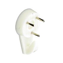 Securit Hard Wall Picture Hooks White 30mm. Pk of 3